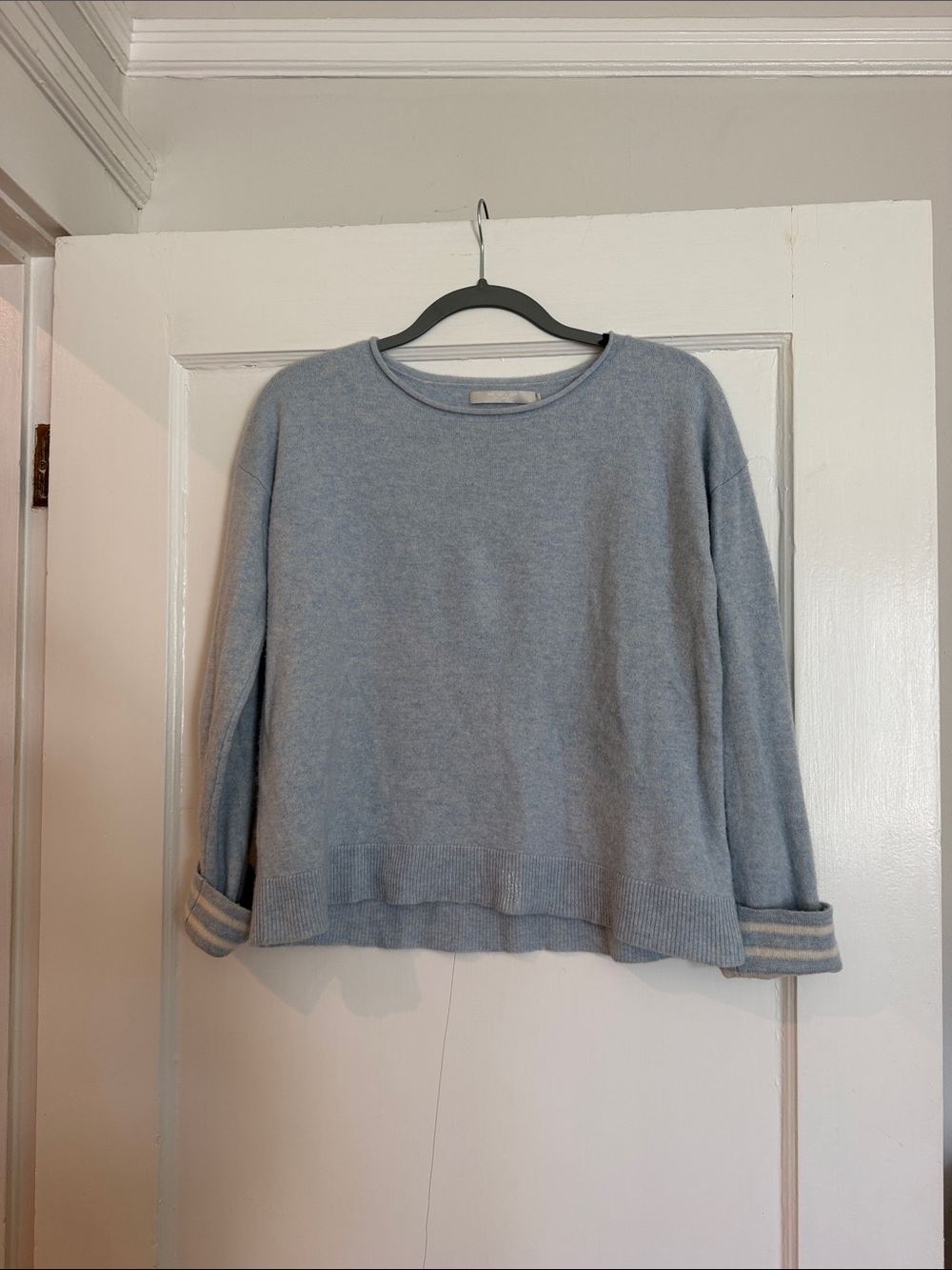 One Grey Day Lightweight Crewneck Sweater - Light Blue